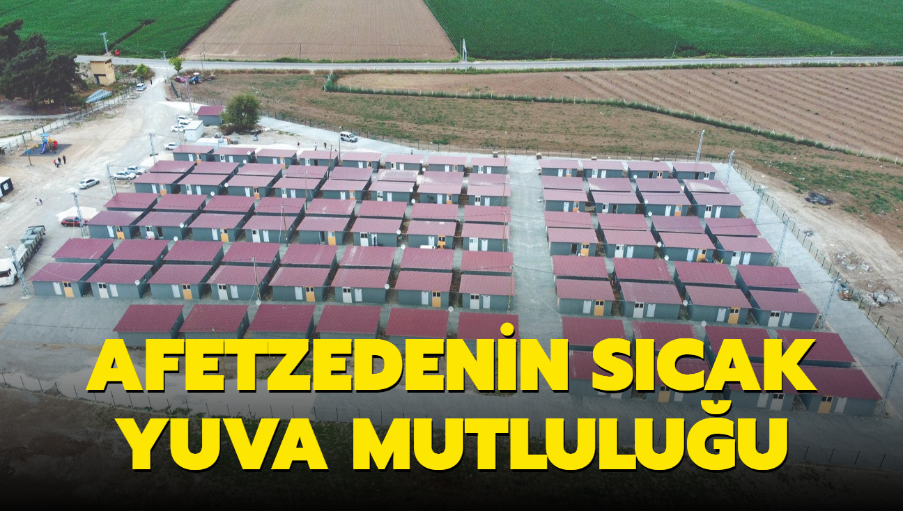 Afetzedenin scak yuva mutluluu