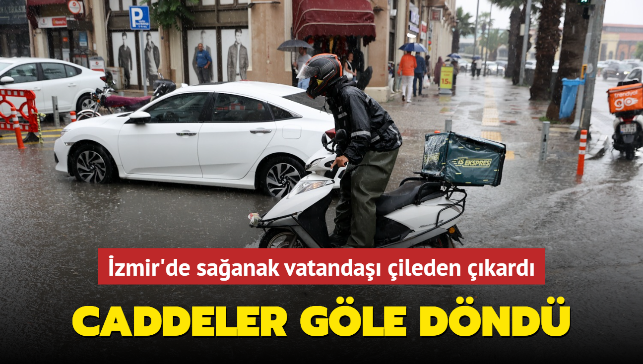 zmir'de saanak vatanda ileden kard... Caddeler gle dnd