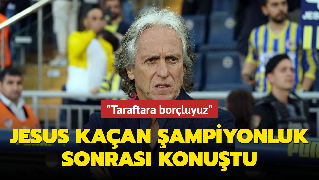 Jorge Jesus kaan ampiyonluk sonras konutu! "Taraftara borluyuz"