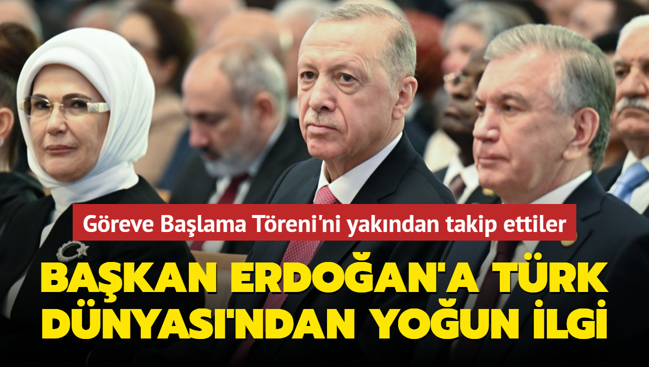 Bakan Erdoan'a Trk Dnyas'ndan youn ilgi... Greve Balama Treni'ni yakndan takip ettiler