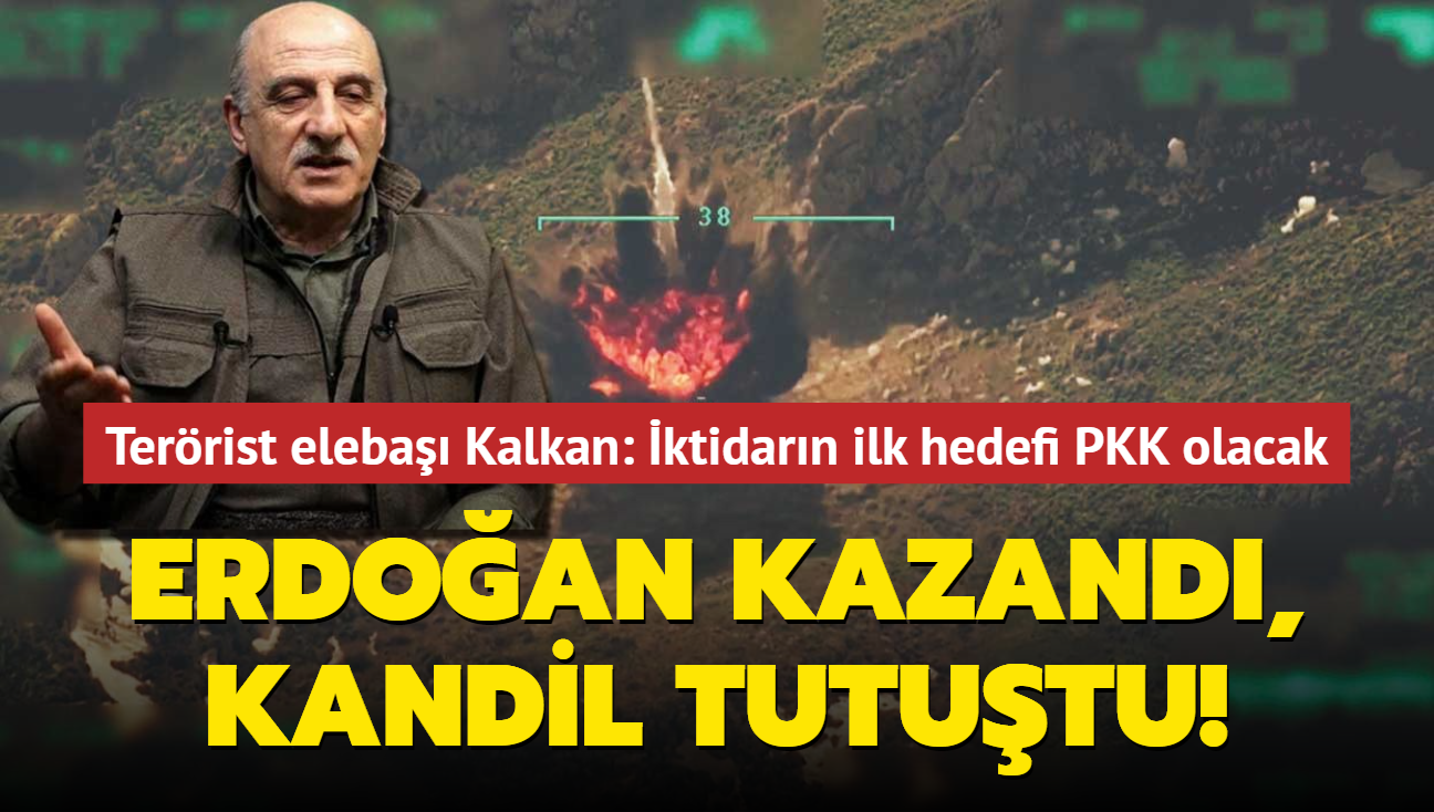 Erdoan kazand, Kandil tututu! Terrist eleba Duran Kalkan: ktidarn ilk hedefi PKK olacak