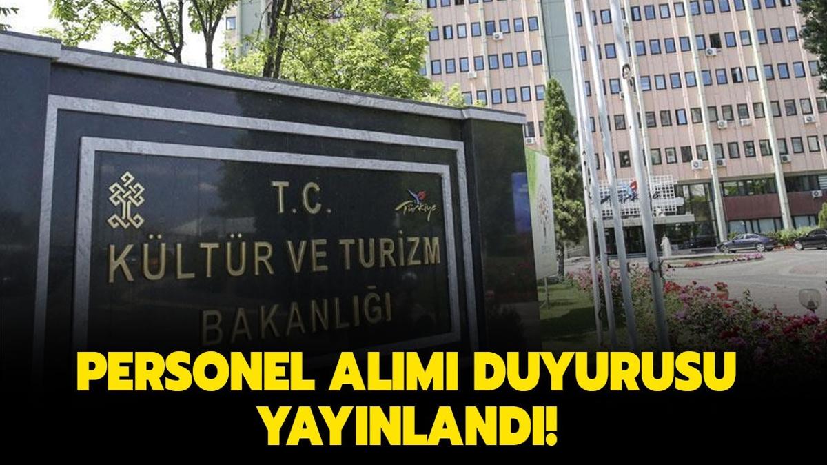 Kltr ve Turizm Bakanl personel alm yedek aday listesi yaynland!