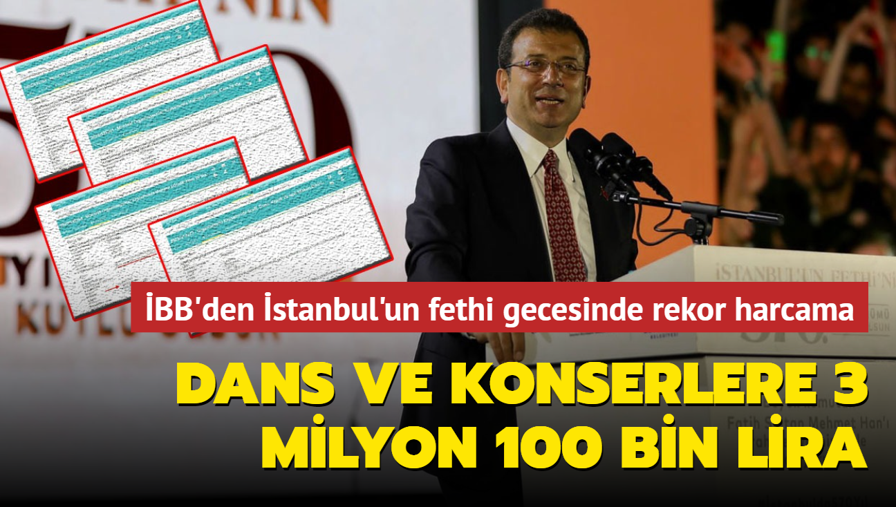 BB'den stanbul'un fethi gecesinde rekor harcama... Dans ve konserlere bir gecede 3 milyon 100 bin lira