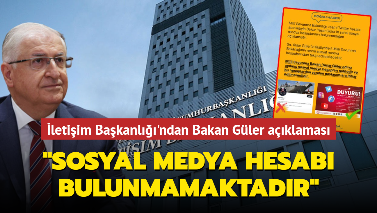 letiim Bakanl'ndan Bakan Gler aklamas... "Sosyal medya hesab bulunmamaktadr"