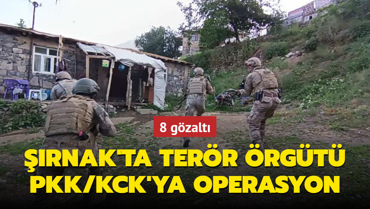 rnak'ta terr rgt PKK/KCK'ya operasyon... 8 gzalt