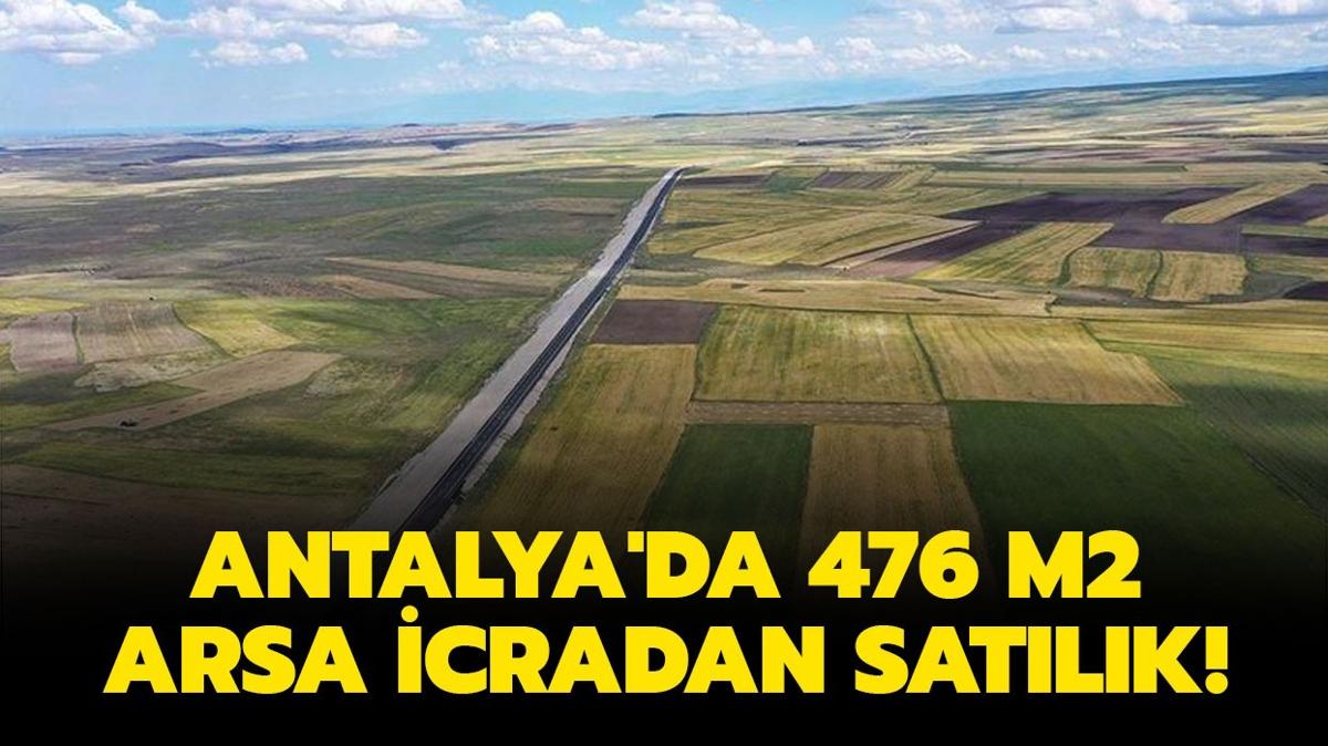 Antalya'da 476 m2 arsa icradan satlk!