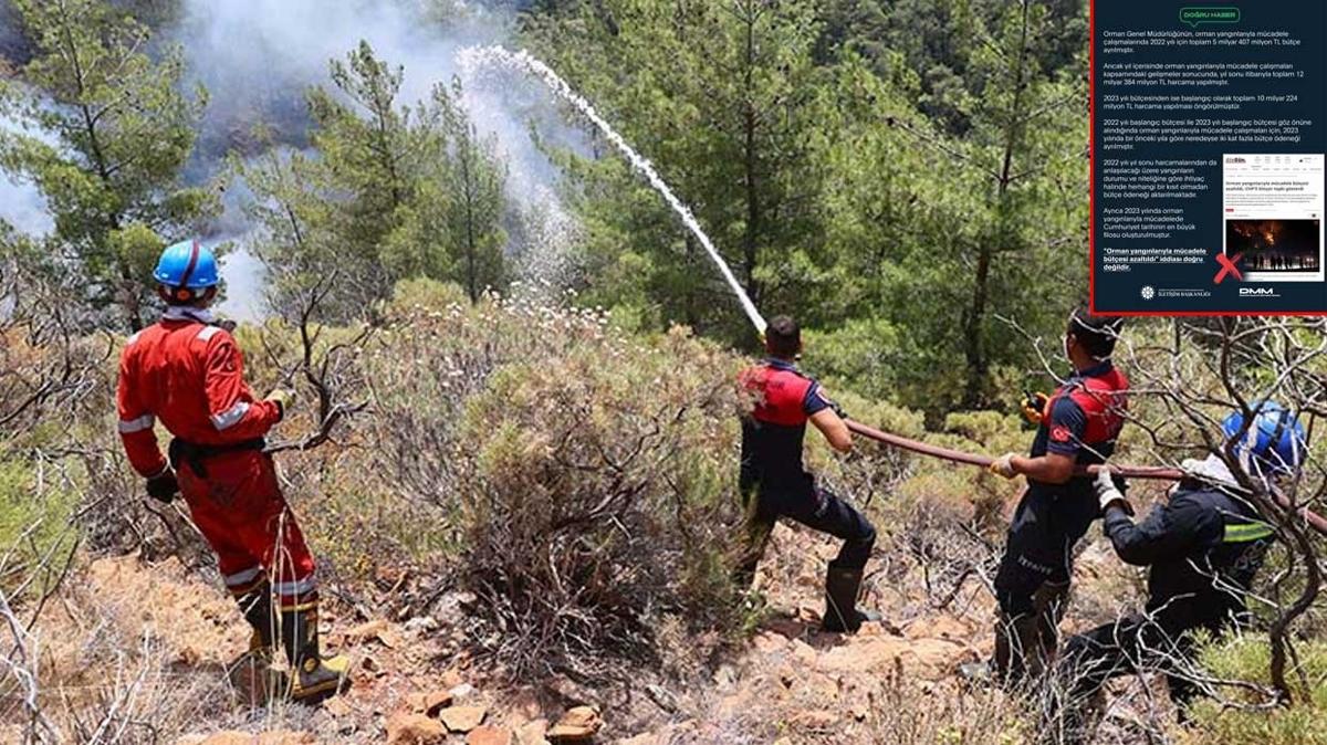 "Orman yangnlaryla mcadele btesi azaltld" iddias yalanland