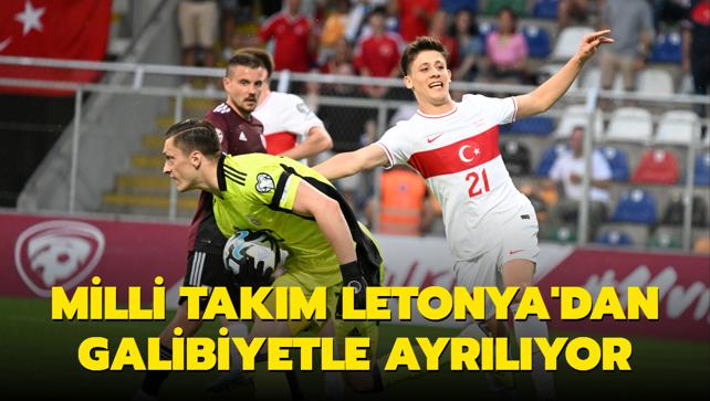 Milli Takm Letonya'dan galibiyetle ayrlyor