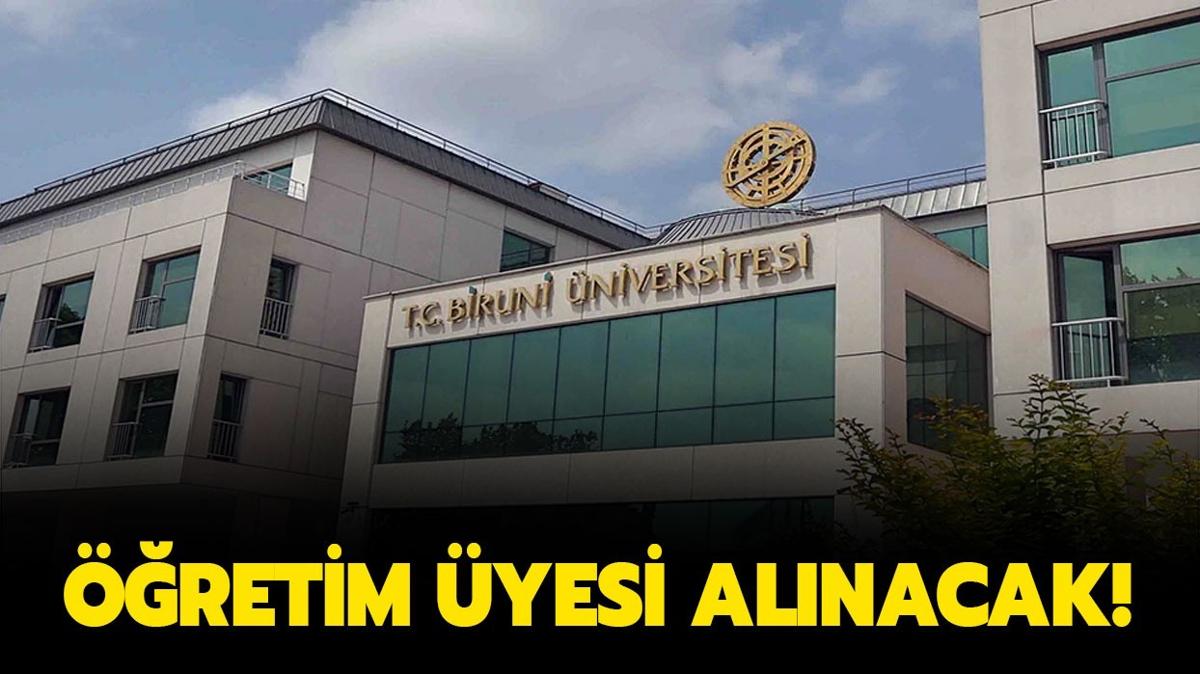 Biruni niversitesi Doent, Doktor ve Profesr retim yesi alacak!