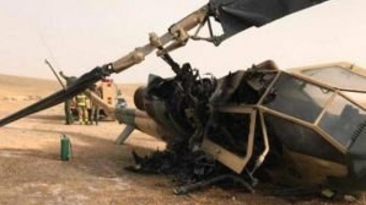 rdn'de askeri helikopter dmt! Yaralanan pilot hayatn kaybetti