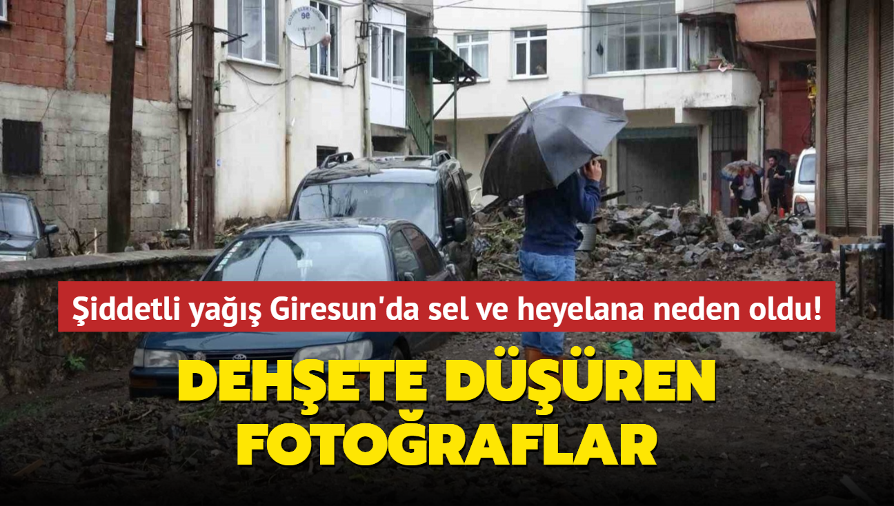 iddetli ya Giresun'da sel ve heyelana neden oldu