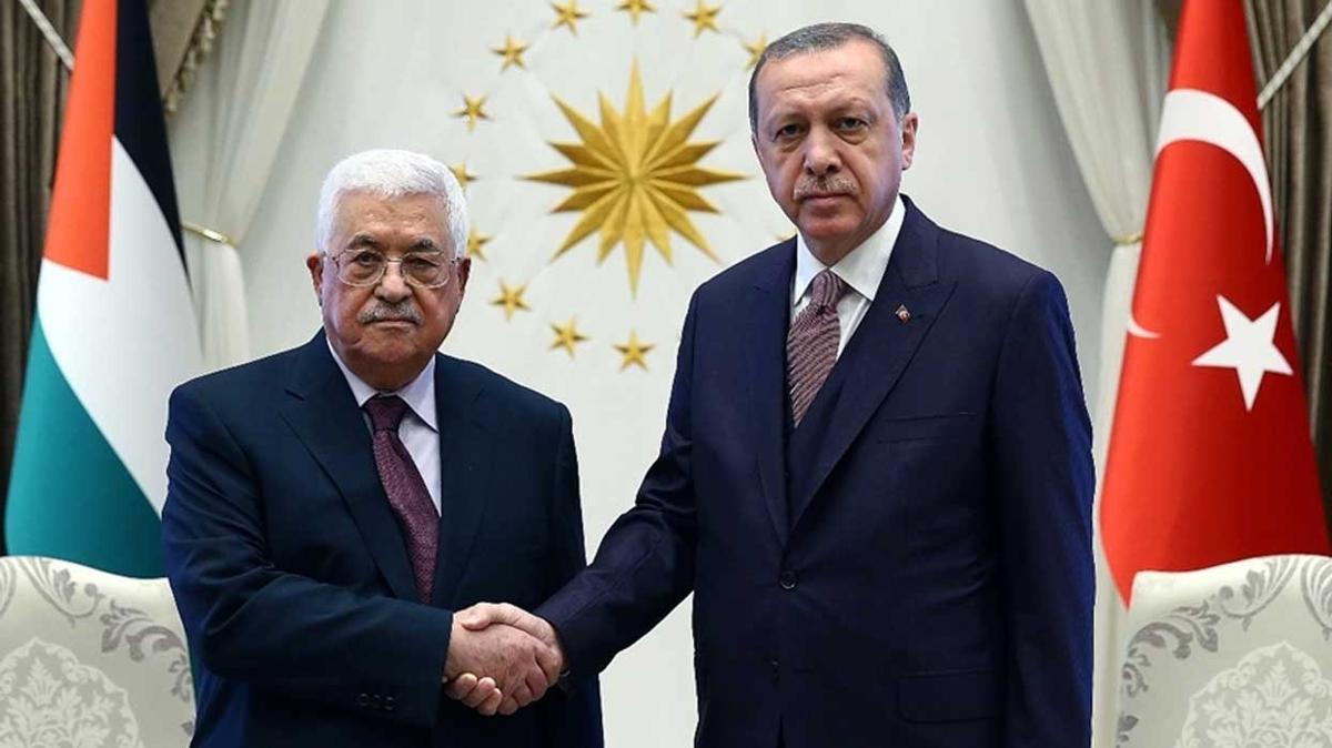 Bakan Erdoan, Mahmud Abbas ile grt