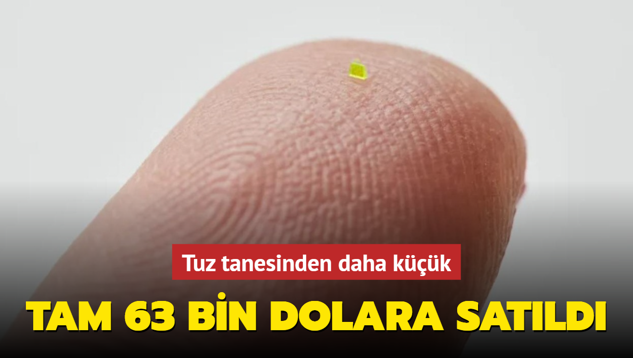 Tuz tanesinden daha kk... Tam 63 bin dolara satld