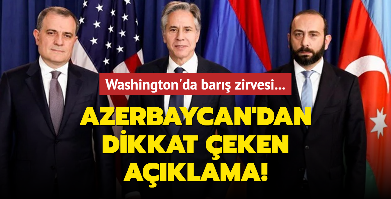Washington'da bar zirvesi... Azerbaycan'dan dikkat eken aklama!