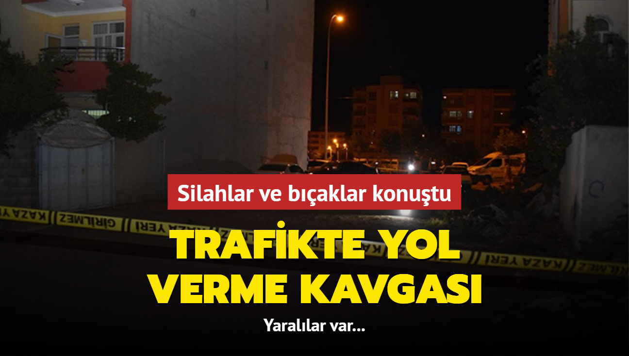 Yol verme kavgasnda silahlar konutu: Yarallar var