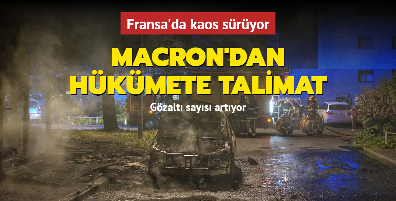 Fransa'da kaos sryor... Macron'dan hkmete talimat: Dzeni yeniden salayn