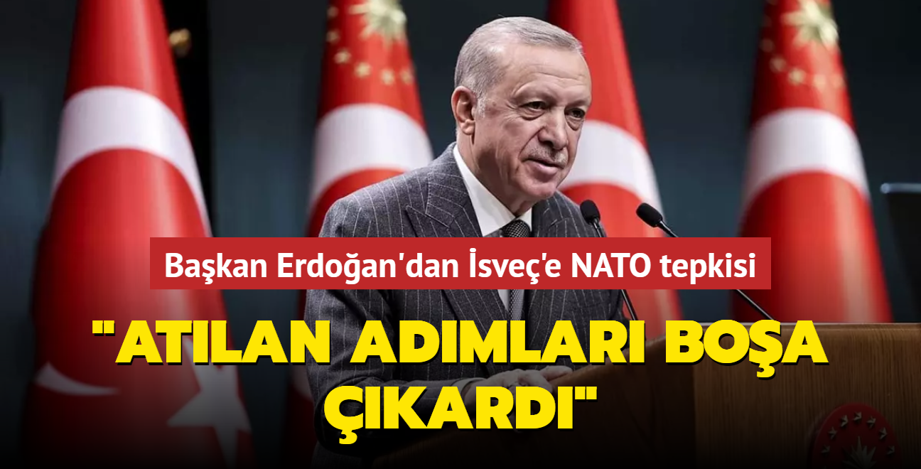 Bakan Erdoan'dan sve'e NATO tepkisi... "Atlan admlar boa kard"