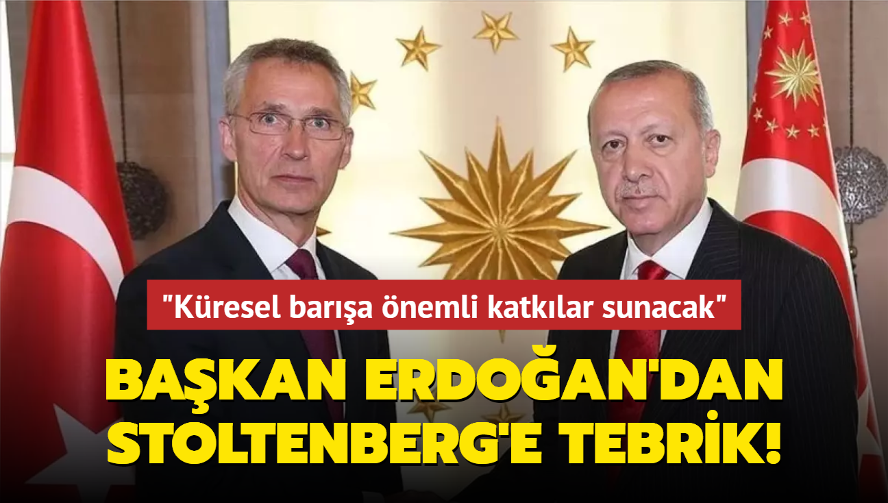 Bakan Erdoan'dan Stoltenberg'e tebrik mesaj