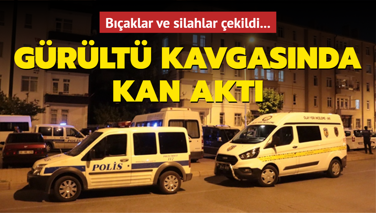 Baklar ve silahlar ekildi... Grlt kavgasnda kan akt