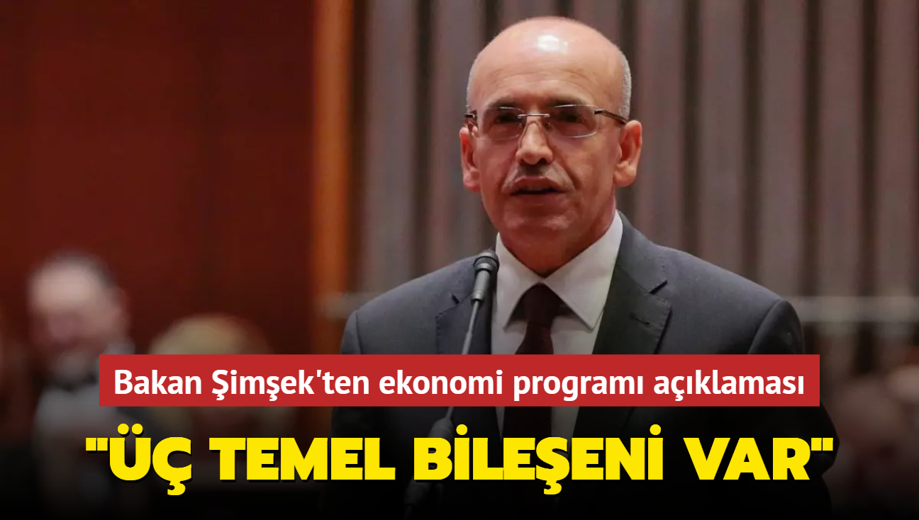 Bakan imek'ten ekonomi program aklamas:  temel bileeni var