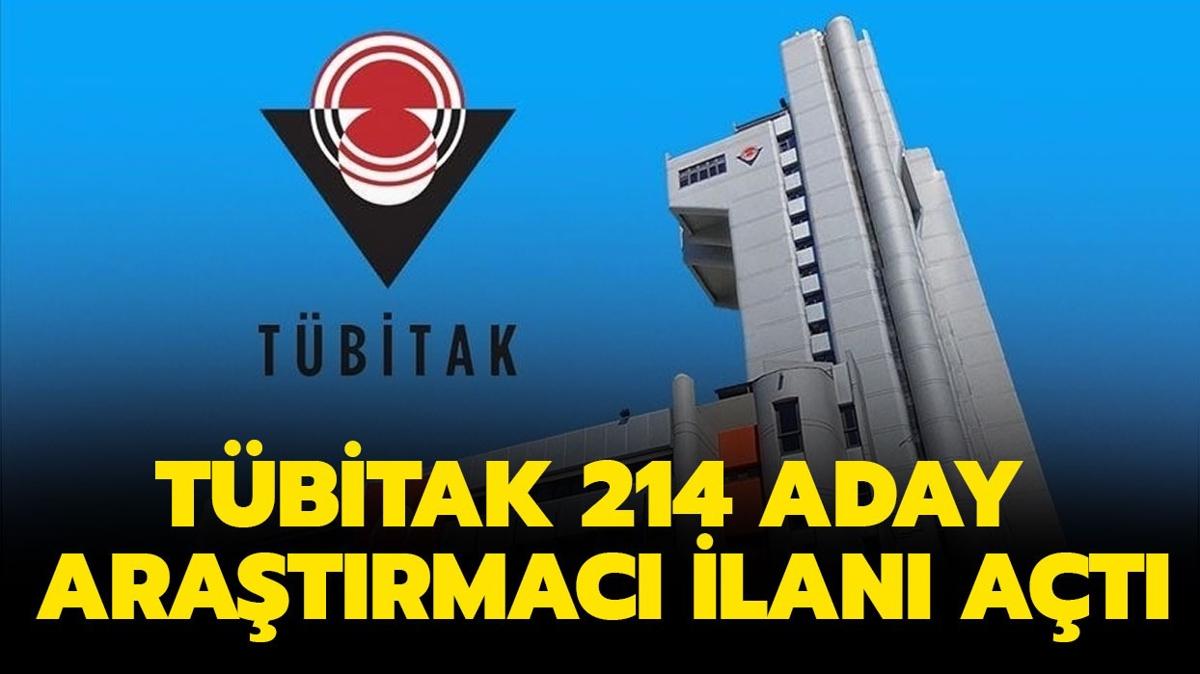 TBTAK 214 aday aratrmac ilan yaynlad