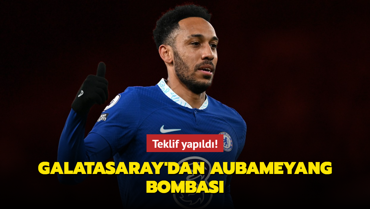 Galatasaray'dan Aubameyang bombas! Teklif yapld