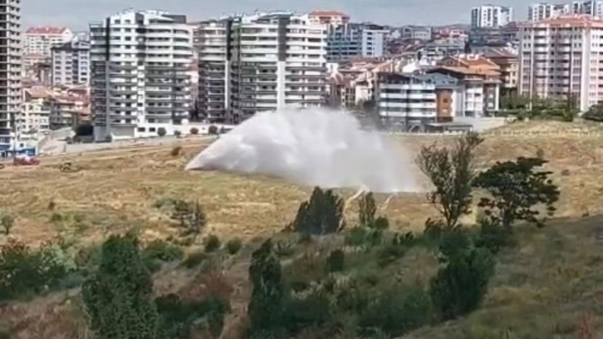 Ankara'da boru patlad... Birok mahallede su kesintisi yaand