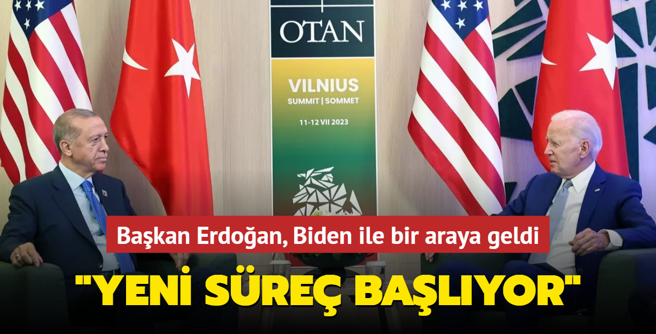 "Yeni sre balyor"... Bakan Erdoan, Biden ile bir araya geldi