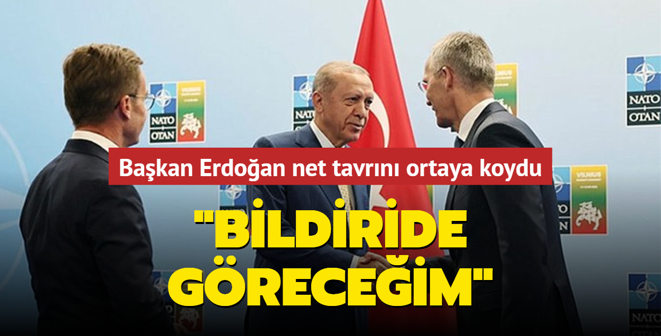 Bakan Erdoan net tavrn ortaya koydu: Bildiride greceim