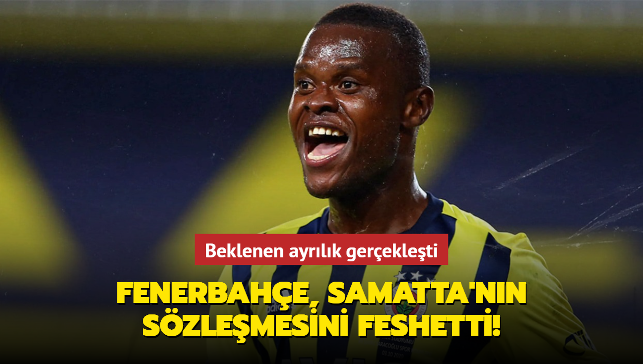 Fenerbahe, Samatta'nn szlemesini feshetti! Beklenen ayrlk gerekleti