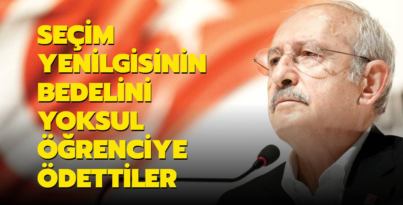 Seim yenilgisinin bedelini yoksul renciye dettiler "Binin zerinde rencinin bursunu kestiler"