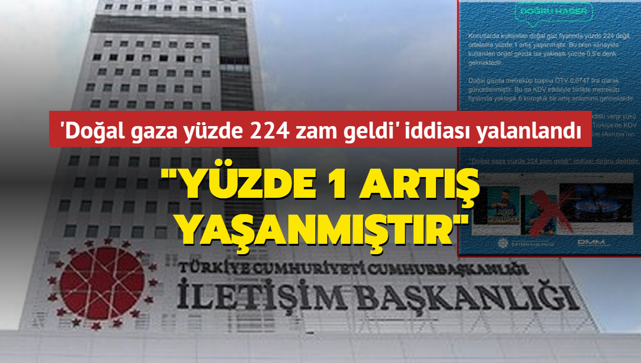 'Doal gaza yzde 224 zam geldi' iddias yalanland... "Yzde 1 art yaanmtr"