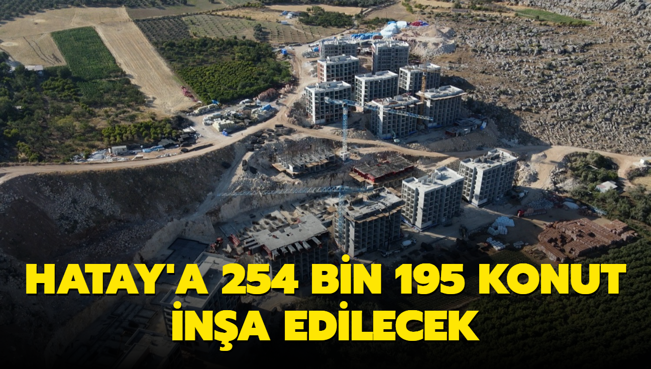 Hatay'a 254 bin 195 konut ina edilecek