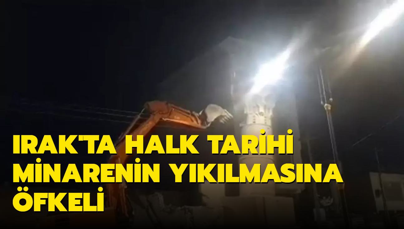 Irak'ta halk tarihi minarenin yklmasna fkeli