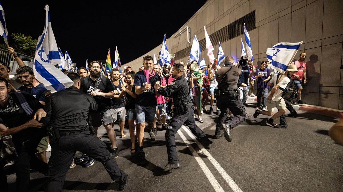 srail'deki protestolara polis mdahalesi... 60 kii gzaltna alnd