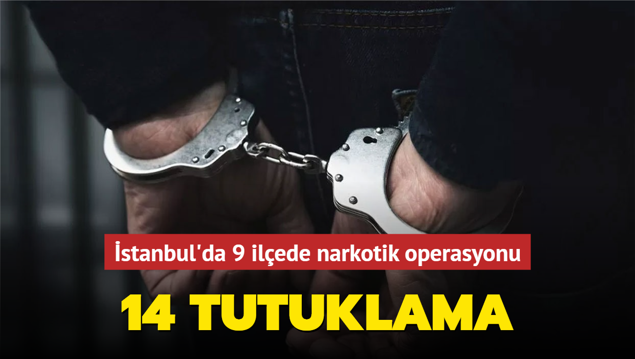 stanbul'da 9 ilede narkotik operasyonu: 14 tutuklama