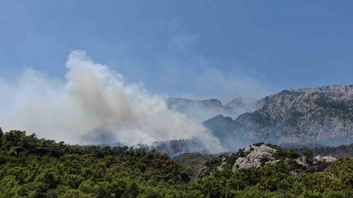 Antalya'daki orman yangnna mdahale sryor