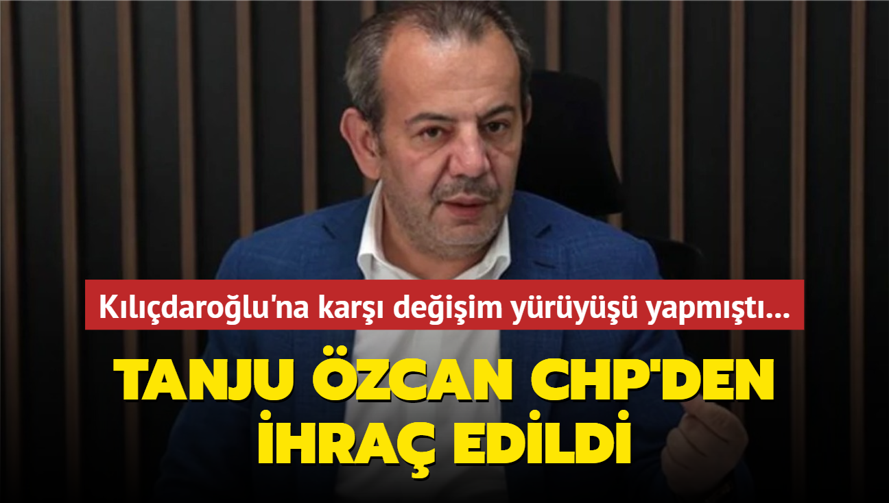 Bolu Belediye Bakan Tanju zcan CHP'den ihra edildi