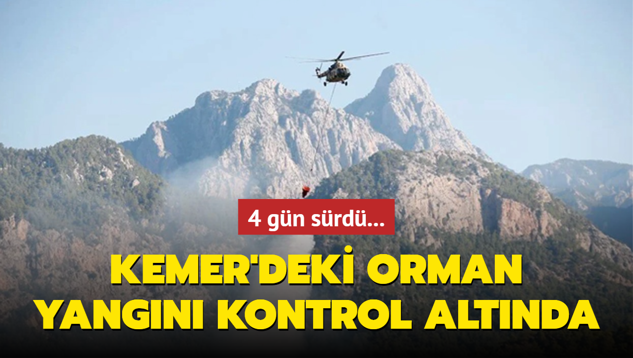 Antalya Kemer'deki orman yangn kontrol altnda