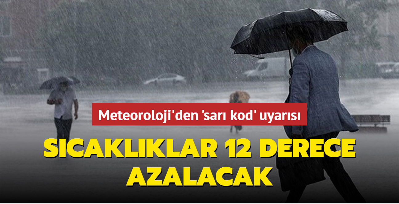 Meteoroloji'den 'sar kod' uyars... 12 derece azalacak