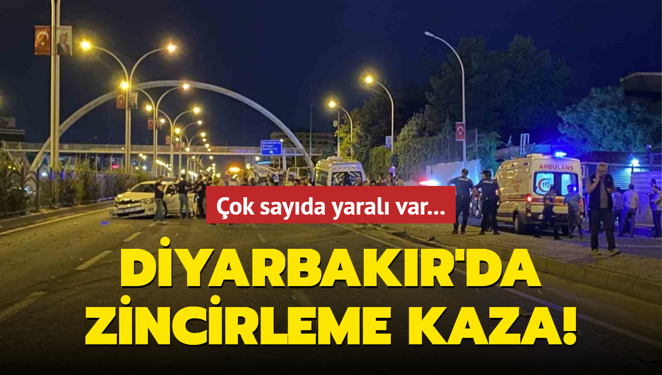 ok sayda yaral var... Diyarbakr'da zincirleme kaza!