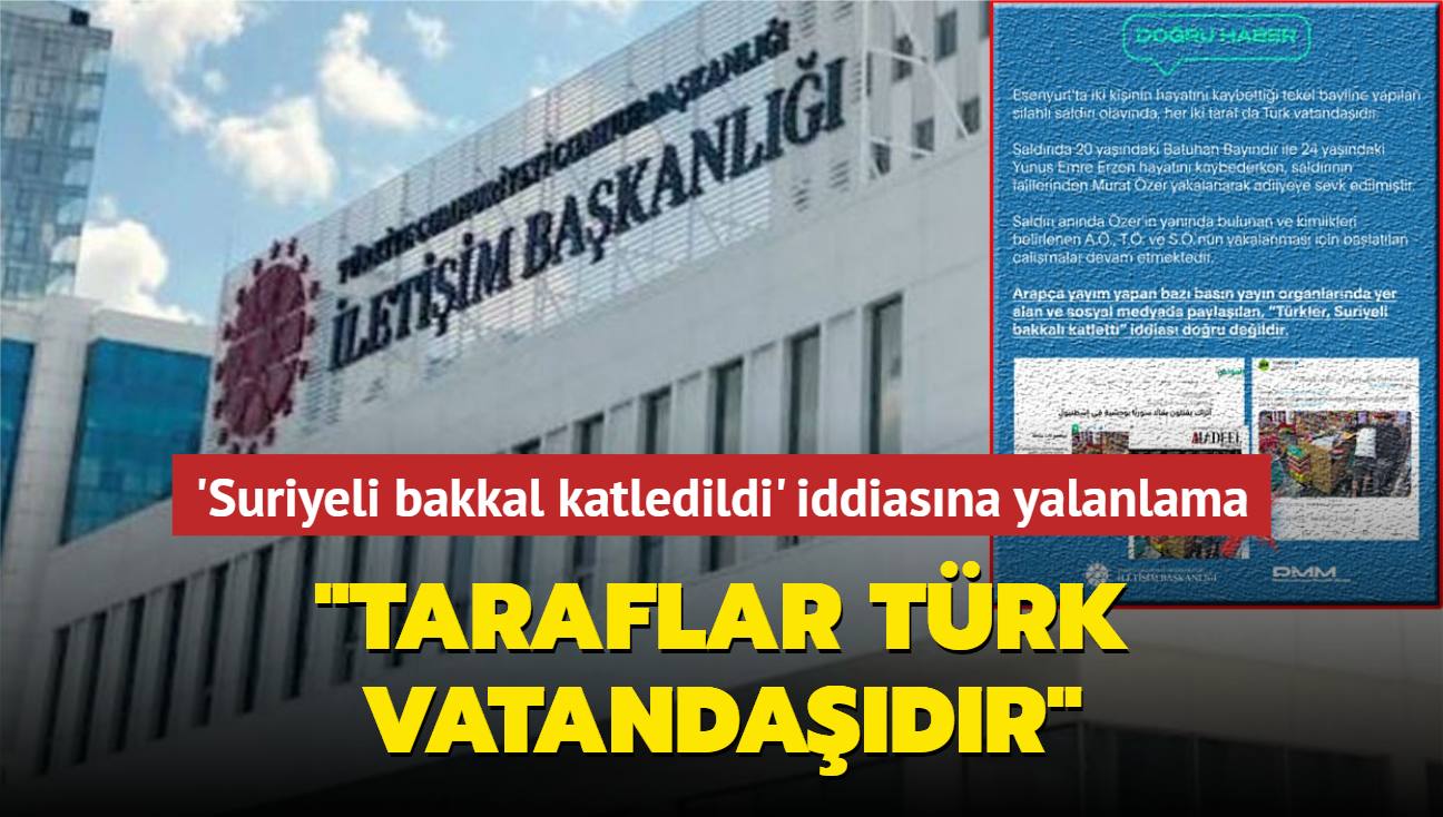 'Suriyeli bakkal katledildi' iddiasna yalanlama... "Taraflar Trk vatandadr"