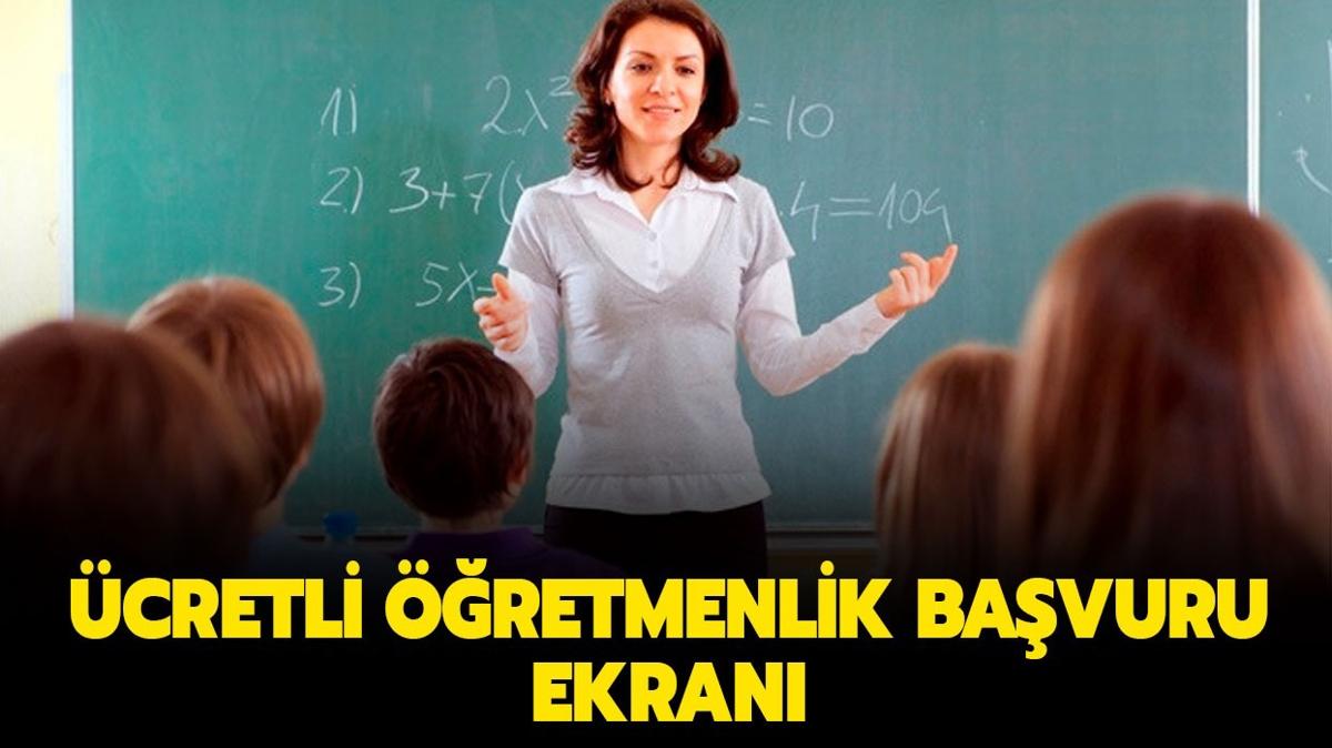 cretli retmenlik bavurusu nasl yaplr" 2023 cretli retmenlik bavurular balad m" 