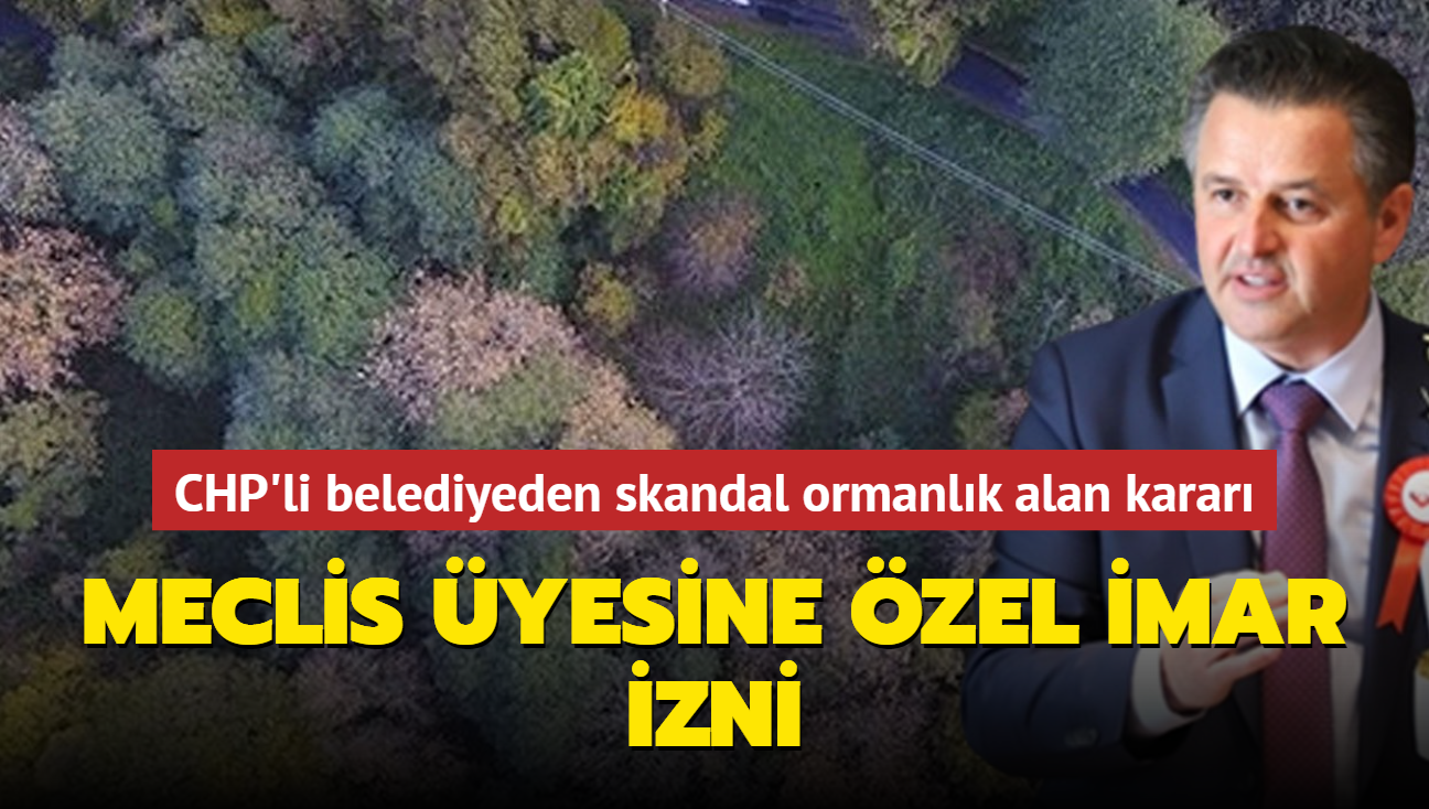 CHP'li belediyeden skandal ormanlk alan karar... Meclis yesine zel imar izni