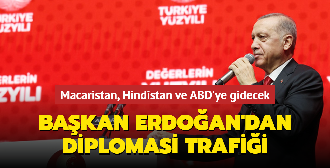 Bakan Erdoan'dan youn diplomasi trafii: Macaristan, Hindistan ve ABD'ye gidecek