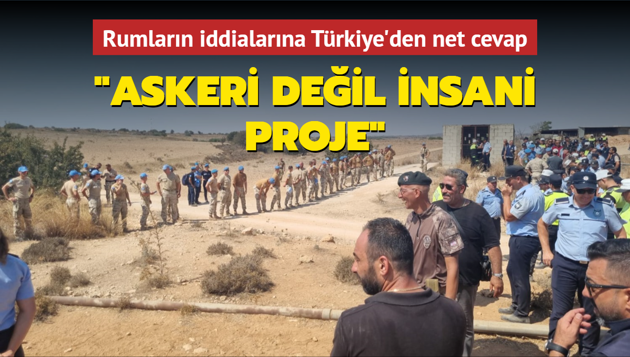 Rumlarn iddialarna Trkiye'den net cevap: Askeri deil insani proje