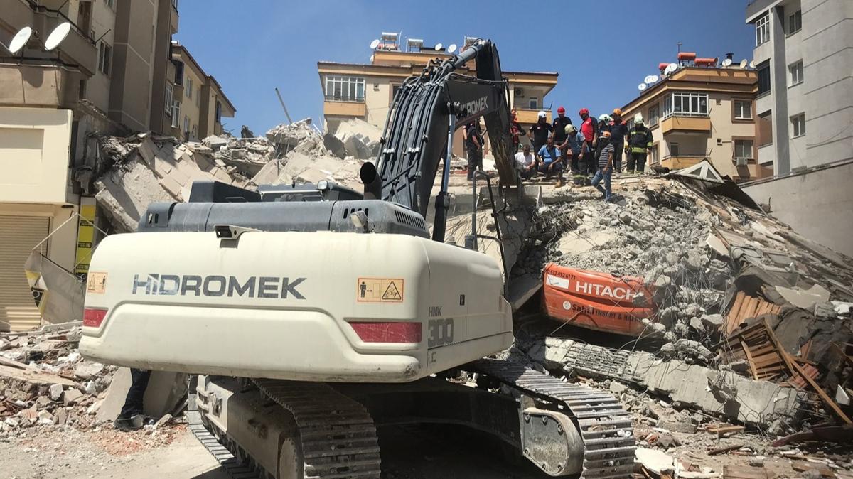 Gaziantep'te ykm srasnda ken binann enkaz altnda kalan operatr hayatn kaybetti