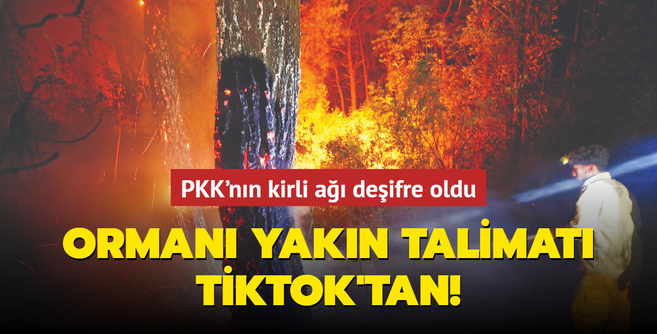 Orman yakn talimat TikTok'tan! PKK'nn kirli a deifre oldu