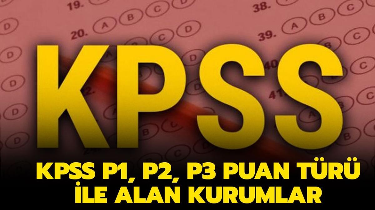 KPSS puan trlerine gre alm yapan kurumlar hangileri" KPSS P1, P2, P3 nedir" 