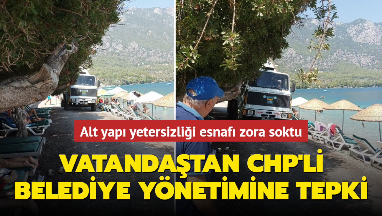 Alt yap yetersizlii esnaf zora soktu! Vatandatan CHP'li belediye ynetimine tepki
